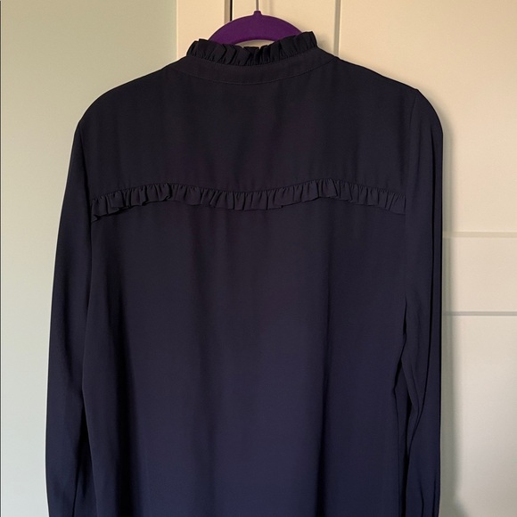 Evy's Tree Navy Ruffled Blouse - Picture 5 of 5